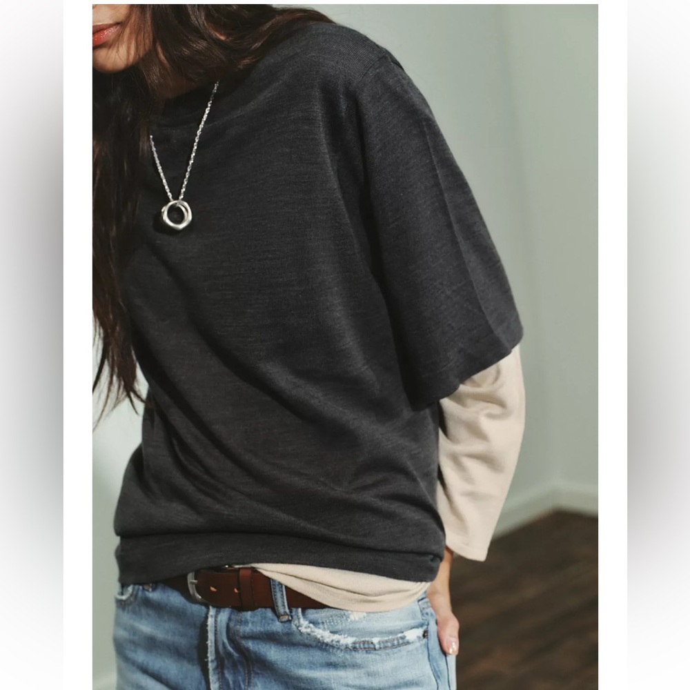 Zara Double Layer Knit Jumper - Picture 2 of 9